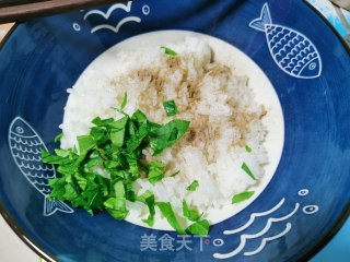 Green Vegetable Ham Rice Ball recipe