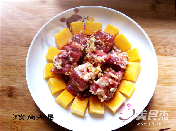 Steamed Pumpkin with Spare Ribs in Xo Sauce recipe