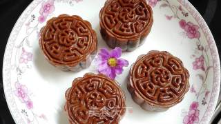 Cocoa Lotus Paste Egg Yolk Moon Cake (50g Mold) recipe