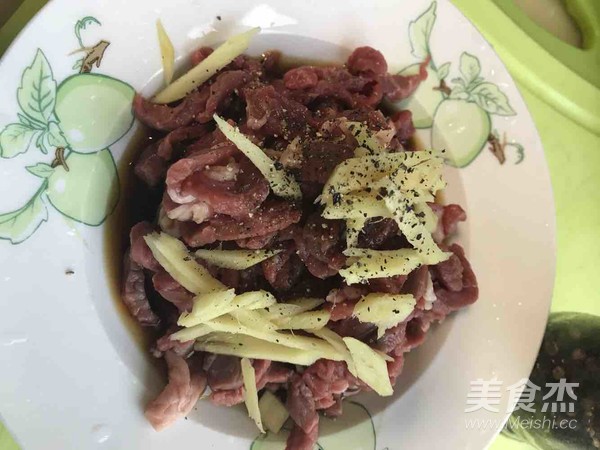 Stir-fried Beef with Black Pepper and Ginger recipe