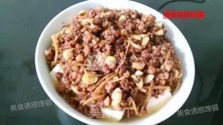 Steamed Tofu with Minced Meat recipe