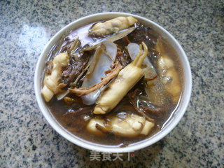 Bamboo Shoot and Dried Vegetable Clam Soup recipe