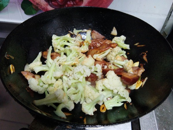 Stir-fried Cauliflower with Cumin Bacon recipe