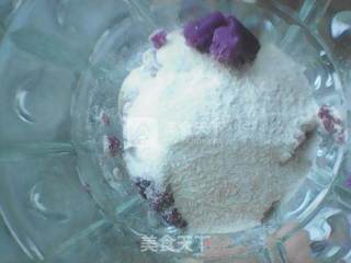 Purple Sweet Potato Milk Tea with Sago recipe