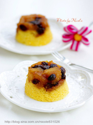 Caramel Apple Raisin Flip Cake recipe