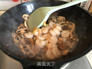 Fried Shrimp with Mushrooms recipe