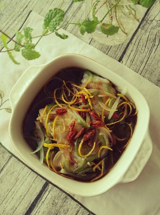 Steamed Codfish with Orange Peel