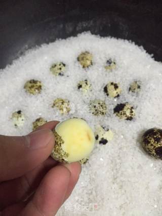 Salt Baked Quail Eggs recipe