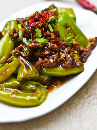 Minced Meat Tiger Skin Green Pepper recipe