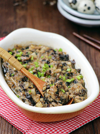 Steamed Meat Cake with Plum Dried Vegetables