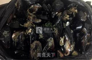 Green Onions with Mussels recipe