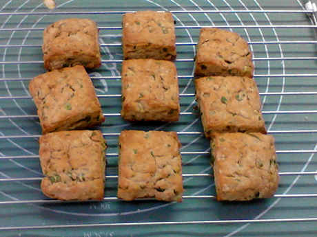 Scallion Jackfruit Core Salty Scones recipe