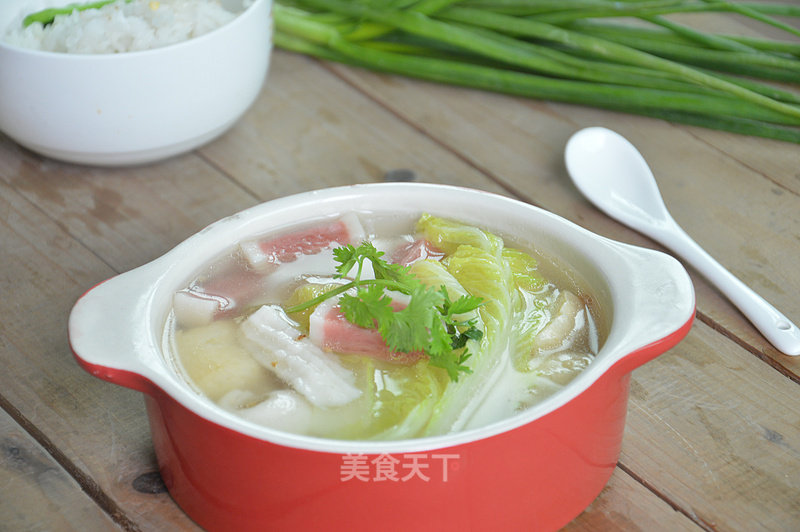 Cabbage Tofu Meatball Soup recipe