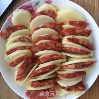 Steamed Potatoes with Sausage recipe