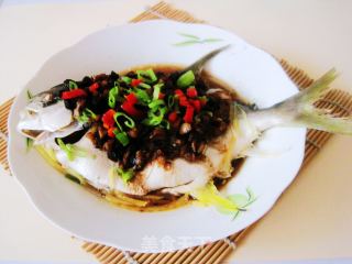 Steamed Pomfret with Tempeh recipe