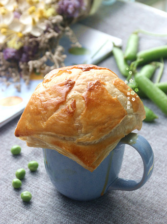 Black Pepper Pea Puff Pastry Soup
