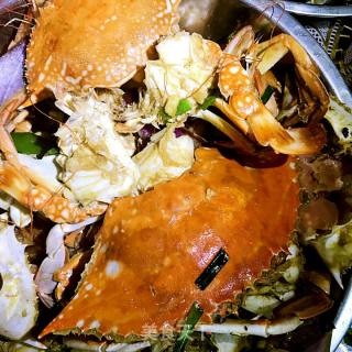 Stir-fried Shrimp and Crab with Ginger and Green Onion recipe