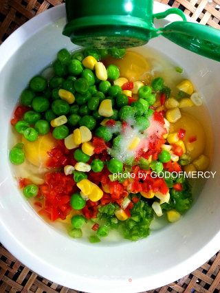 Grab Your Husband's Stomach = Pea and Corn Stewed with Eggs recipe