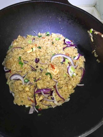 Garlic Assorted Seafood Fried Rice recipe