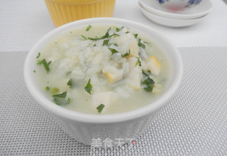 Fish Cakes and Shepherd's Purse Congee recipe