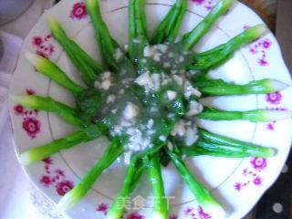 Tender Lotus Root Slices with Garlic Choy Sum and Tomato Sauce recipe