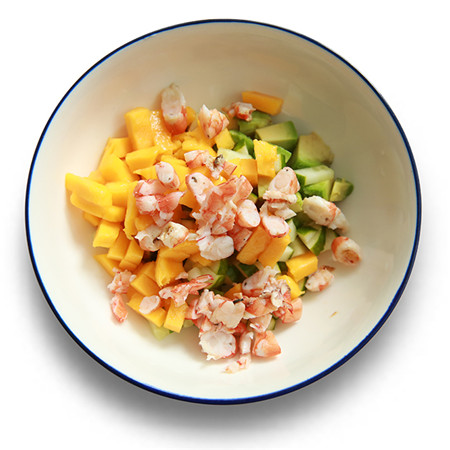 Avocado Shrimp and Potato Chips Salad recipe
