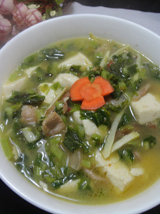 Pickled Vegetables, Winter Bamboo Shoots and Tofu Soup recipe