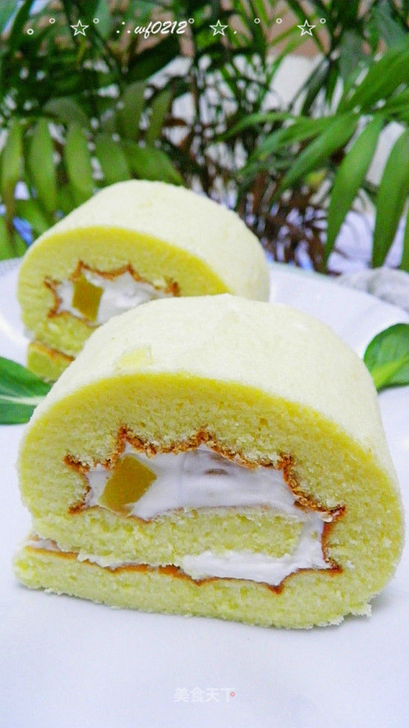 【yellow Peach Chiffon Rolls】----------sunshine March, Desserts Carried During Spring in The Suburbs recipe