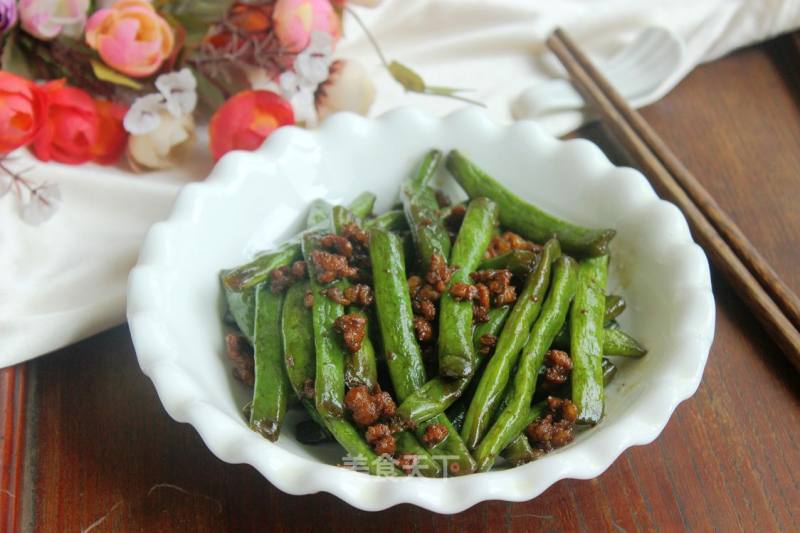 #家常下饭菜# Fried Beans with Minced Pork