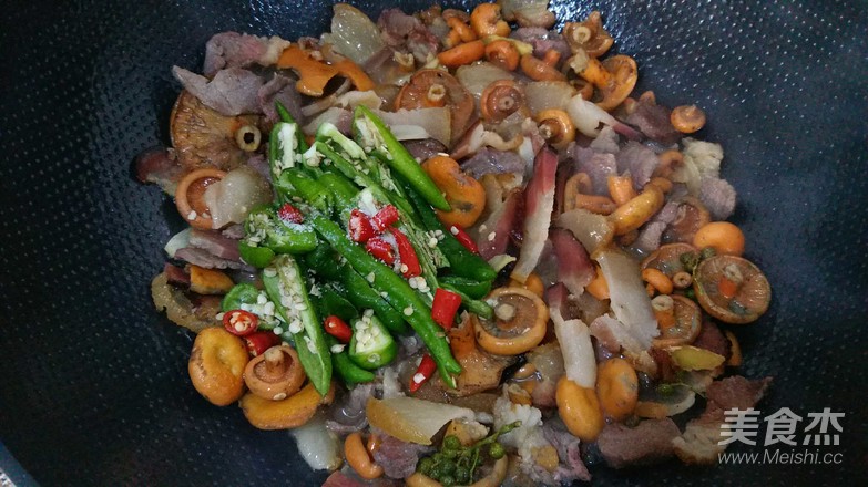 Roasted Bacon with Wild Pine Mushroom recipe