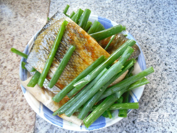 Salted Fish with Scallion and Ginger Oil recipe