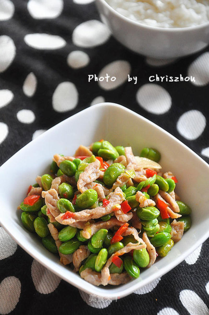 [stir-fried Shredded Pork with Chopped Pepper and Edamame] Spicy and Delicious Meal recipe