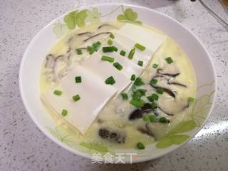 Steamed Egg with Tofu and Mushroom recipe