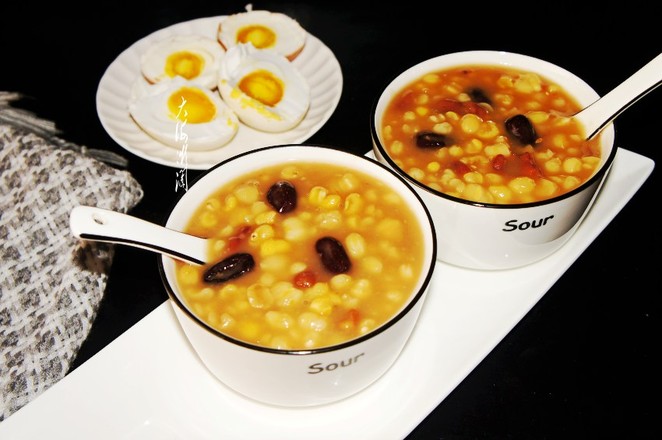 Ballast Congee with Salted Goose Eggs recipe