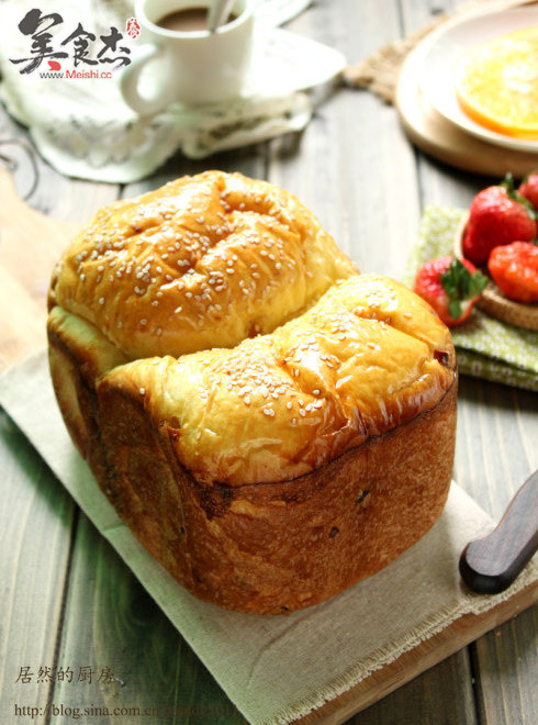 Ham Diced Savory Toast recipe