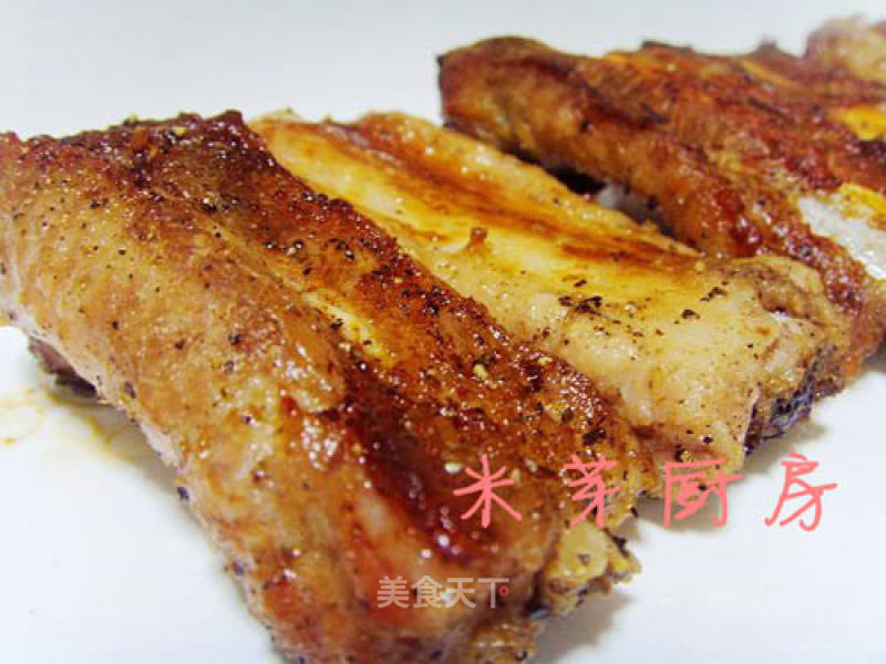 Grilled Pork Ribs with Black Pepper Garlic recipe