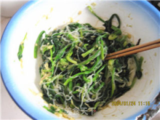 Garlic Vermicelli Mixed with Spinach recipe