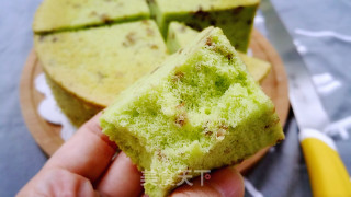 #trust之美# Spinach Chestnut Chiffon Cake recipe
