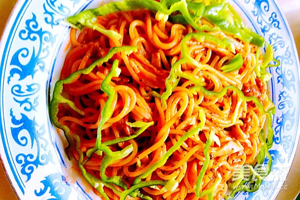 Stir-fried Spaghetti with Ground Beef recipe