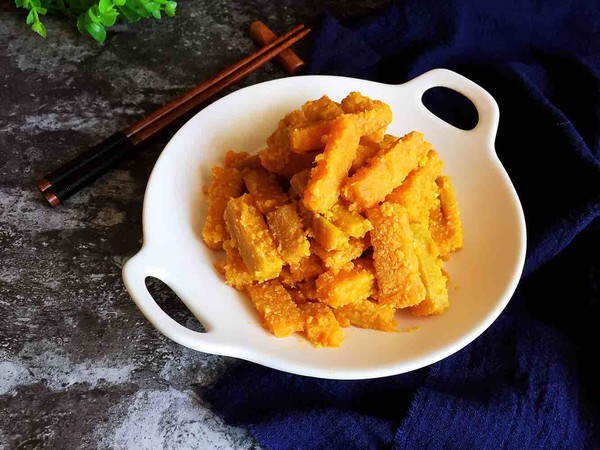 Baked Pumpkin with Egg Yolk (not Fried) recipe