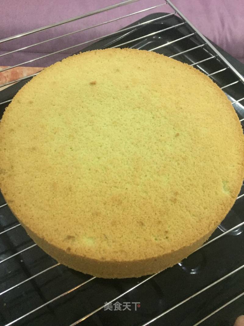 Chiffon Cake with Spinach Sauce recipe