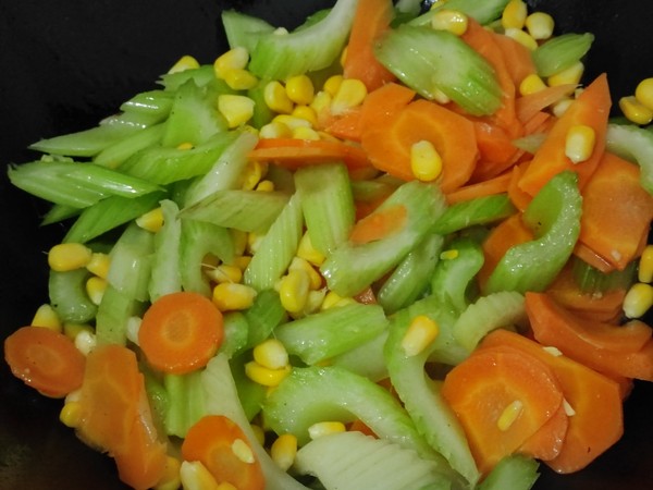 Stir-fried Seasonal Vegetables with Pine Nuts recipe