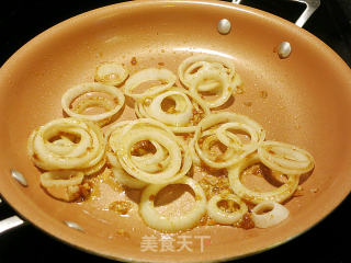 Curry Squid and Onion Rings - Seafood recipe