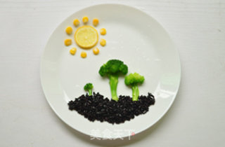 Three Small Trees-black Rice Broccoli recipe