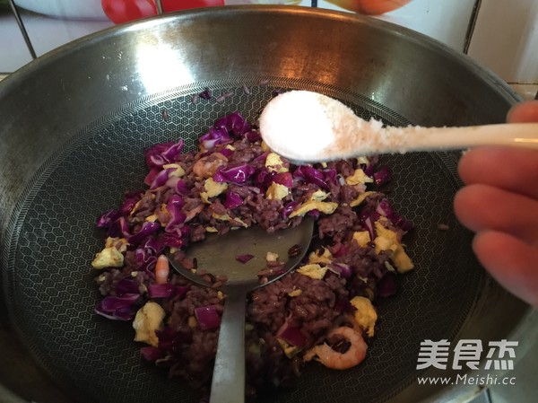 Colorful Purple Rice Fried Rice recipe