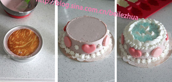 Strawberry Mousse Cake with Cheese Filling recipe