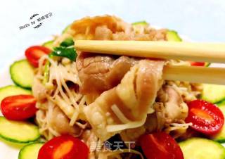 Beef Beef Salad with Enoki Mushroom recipe