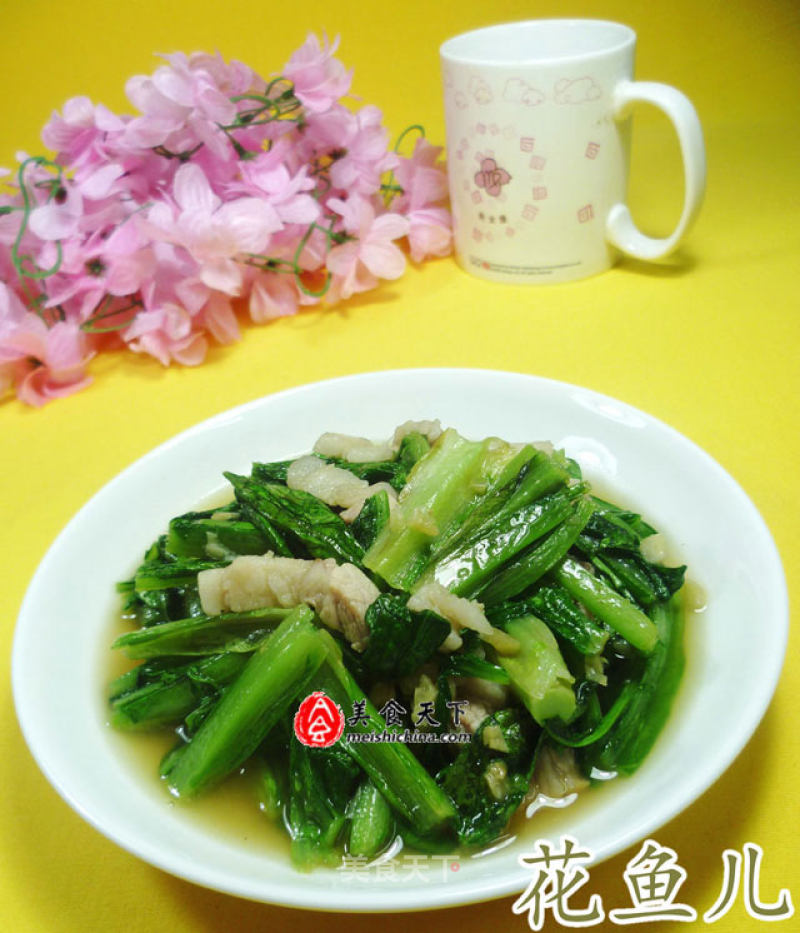 Stir-fried Lettuce with Pork recipe
