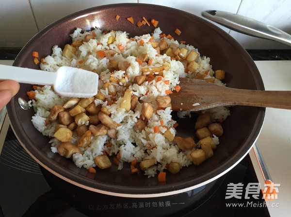 Potato Chicken Fried Rice recipe