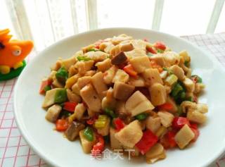 Fried Diced Chicken with Pleurotus Eryngii recipe